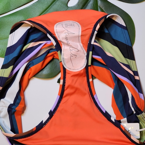 Anne Cole Mid-rise Striped Bikini Bottom - Picture 7 of 8